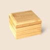 Porte-savon en bois pour shampoing solide avec couvercle en bambou naturel. Pour salle de bain